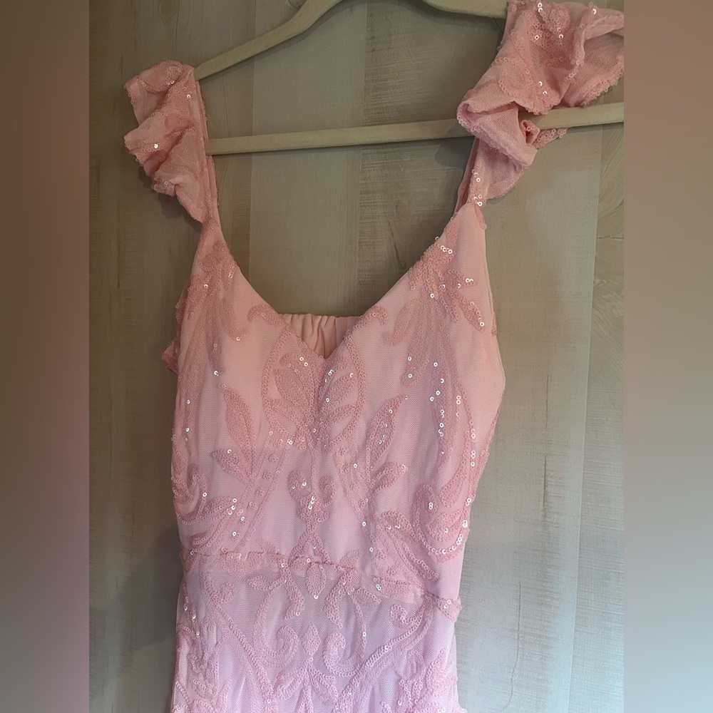 Windsor Pink Sequin Prom Dress